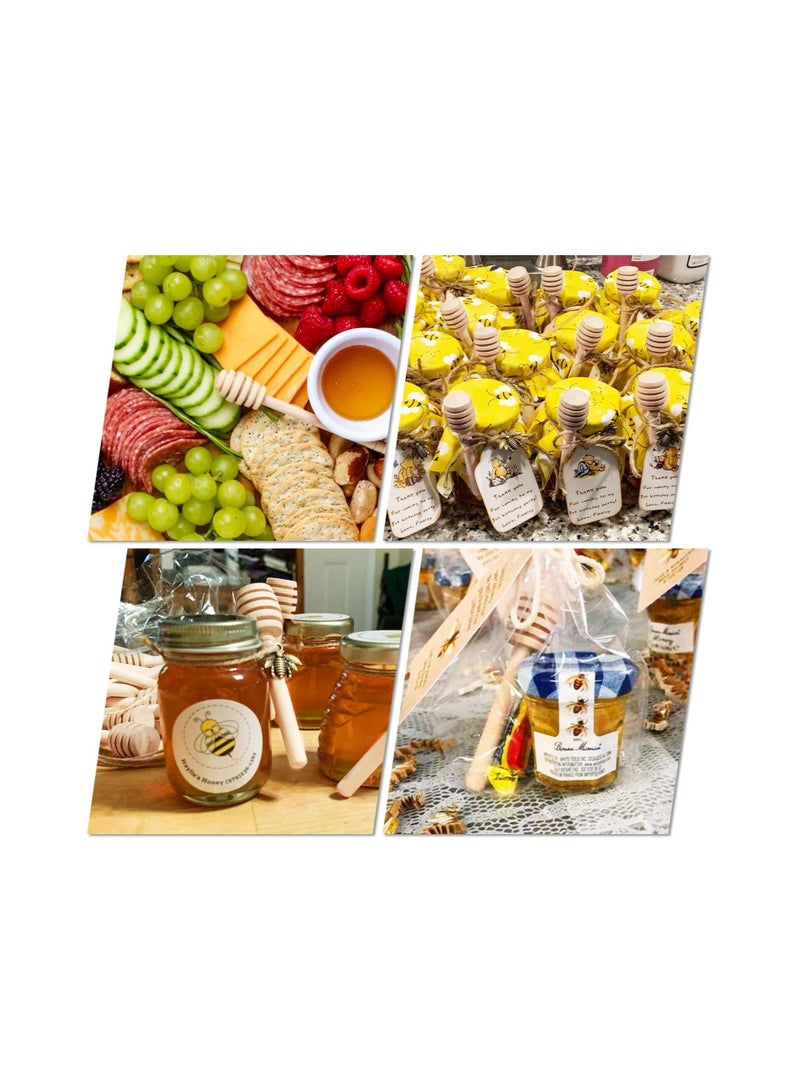 NXT Honeycomb Stick - 20Pcs Wooden Honey Dipper, 3 Inch Mini Honey Stick for Honey Jar Dispense Drizzle Honey and Wedding Party Gift - Image 2