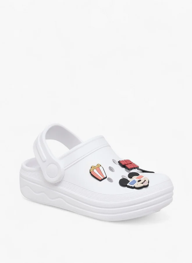 ديزني Boys Mickey Mouse Jibbitz Clogs with Backstrap