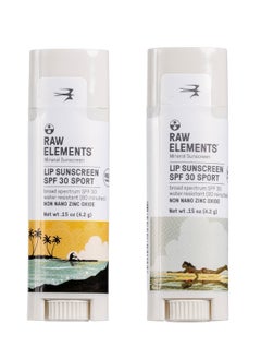 raw elements Raw Elements Mike Field Lip Sunscreen - SPF 30, UVA-UVB Protection, Reef-Safe, Non-Nano Zinc, Water Resistant, 0.15 oz (2 Pack)  - Image 1