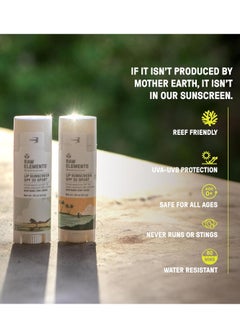 raw elements Raw Elements Mike Field Lip Sunscreen - SPF 30, UVA-UVB Protection, Reef-Safe, Non-Nano Zinc, Water Resistant, 0.15 oz (2 Pack)  - Image 2