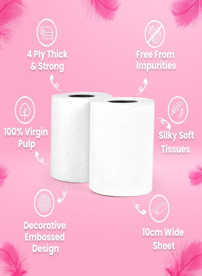 LAURELS 4 Ply Toilet Tissue Paper Roll - Pack of 12 (145 Pulls Per Toilet Roll, Total 1740 Pulls) (Blue) - Image 5