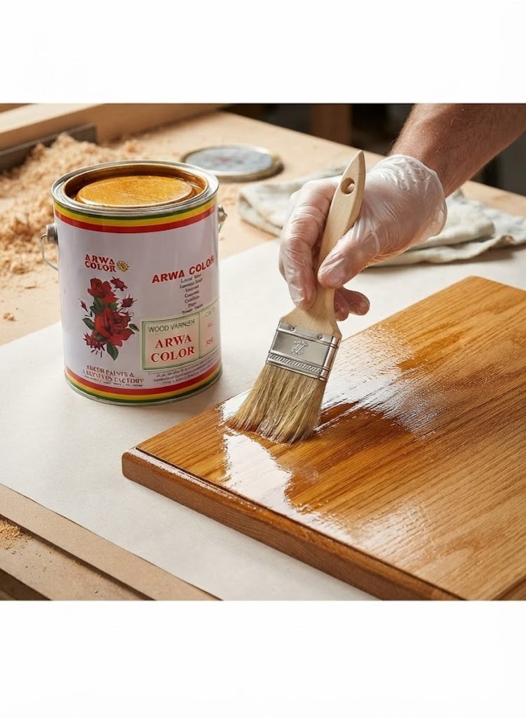 Arwa Color Wood Varnish for Furniture Wooden Hardware (1 US Gallon, LIGHT PINE 505) - Image 3