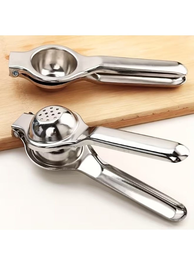 Goolsky Stainless Steel Manual Citrus Juicer - Durable Lemon & Orange Squeezer for Fresh Juice, Easy-to-Use Kitchen Tool with Ergonomic Handle, Perfect for Outdoor Events & Parties, Outdoor Cooking Accessory | Sleek Metallic Finish | Durable Construction, Lemon Juice Squeezer - Image 4