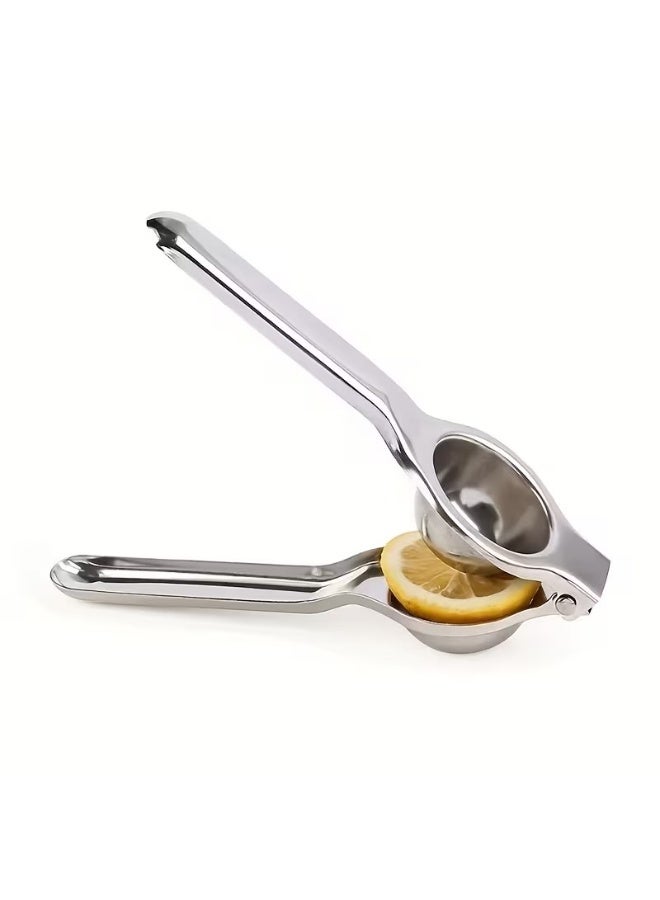 Goolsky Stainless Steel Manual Citrus Juicer - Durable Lemon & Orange Squeezer for Fresh Juice, Easy-to-Use Kitchen Tool with Ergonomic Handle, Perfect for Outdoor Events & Parties, Outdoor Cooking Accessory | Sleek Metallic Finish | Durable Construction, Lemon Juice Squeezer - Image 3