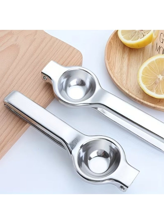 Goolsky Stainless Steel Manual Citrus Juicer - Durable Lemon & Orange Squeezer for Fresh Juice, Easy-to-Use Kitchen Tool with Ergonomic Handle, Perfect for Outdoor Events & Parties, Outdoor Cooking Accessory | Sleek Metallic Finish | Durable Construction, Lemon Juice Squeezer - Image 5