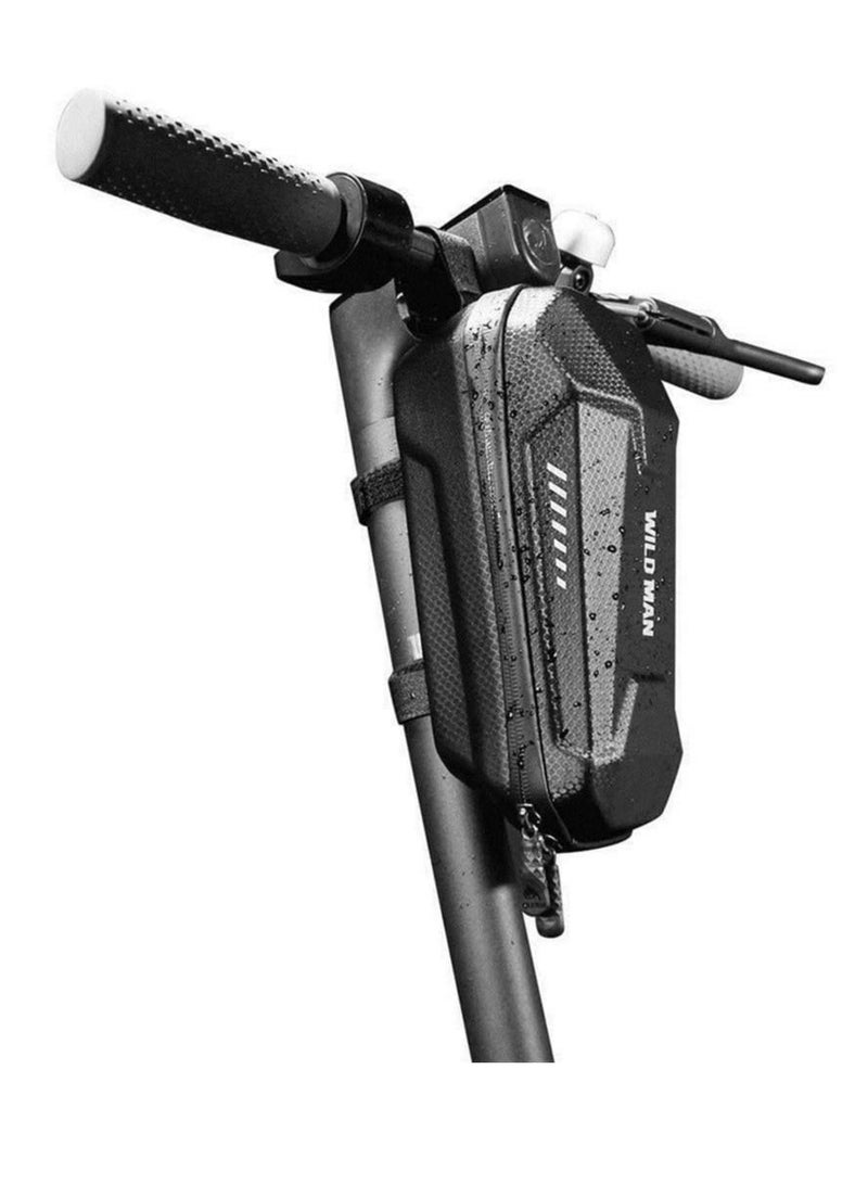 وايلد مان الكهربائية سكوتر الجبهة معلقة حقيبة التخزين - كبيرة السعة تعليق مقبض حقيبة إيفا دائمة للشاحن أداة إصلاح للشياومي مي سكوتر كهربائي سيغواي ninebot electirc سكوتر (أسود، 3L) - Image 2