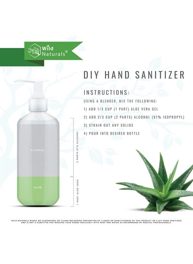 Wild Naturals Aloe Vera Hand Gel - 100% Pure, Organic Waterless Purifying Wash With Manuka Honey, Witch Hazel, Peppermint, Rosemary, and Cleansing Tea Tree - Image 4