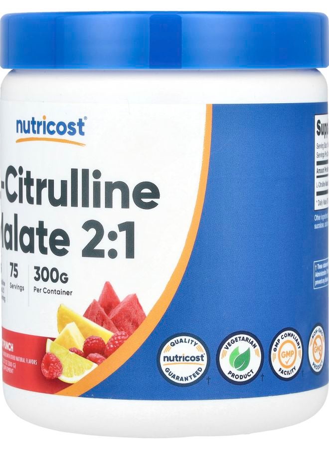 Nutricost L-Citrulline Malate 2:1 Fruit Punch  10.7 oz (300 g) - Image 2