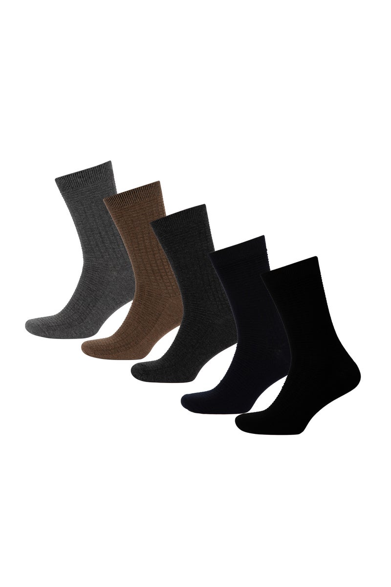 DeFacto Multicolour Man Man Comfortable 5 Piece Cotton Socks Casual - Image 1