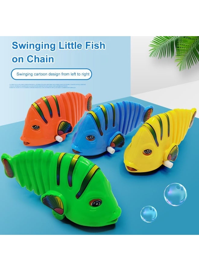 TOY GARDEN 12 Pcs Cute Design Wiggle Fish Toys for Kids and Toddlers, Mechanical Wind-Up Swing Fish Play Set with Realistic Movement and Vibrant Colors, Interactive Parent-Child Bath Toys for Boys and Girls, Creative Gift for Learning and Fun - Image 4