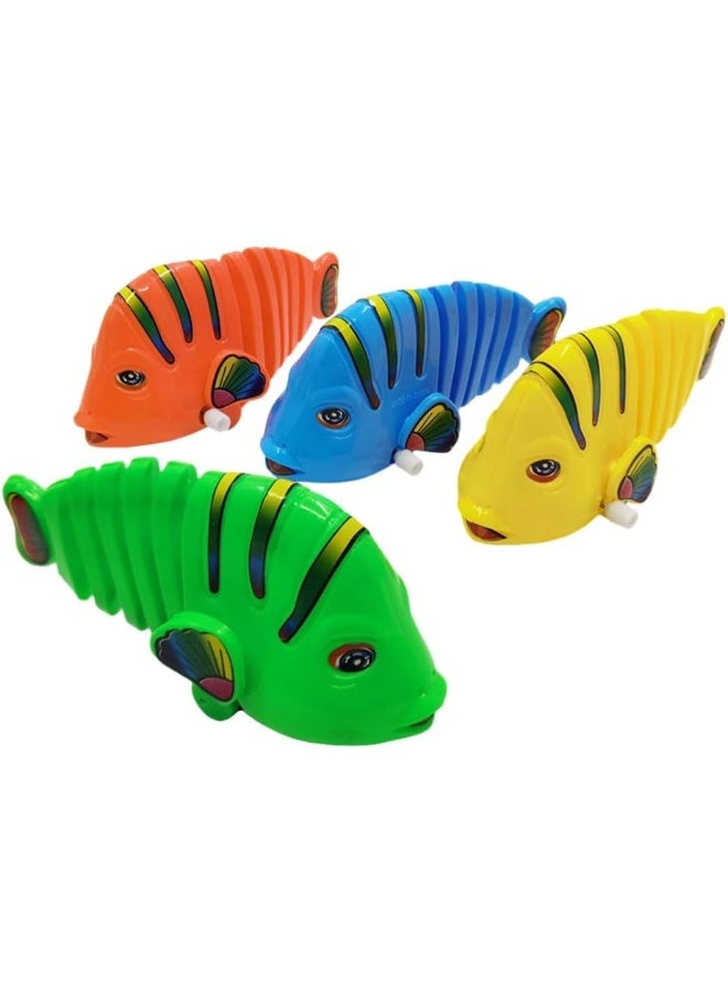 TOY GARDEN 12 Pcs Cute Design Wiggle Fish Toys for Kids and Toddlers, Mechanical Wind-Up Swing Fish Play Set with Realistic Movement and Vibrant Colors, Interactive Parent-Child Bath Toys for Boys and Girls, Creative Gift for Learning and Fun - Image 1