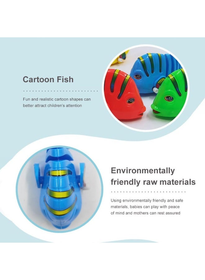 TOY GARDEN 12 Pcs Cute Design Wiggle Fish Toys for Kids and Toddlers, Mechanical Wind-Up Swing Fish Play Set with Realistic Movement and Vibrant Colors, Interactive Parent-Child Bath Toys for Boys and Girls, Creative Gift for Learning and Fun - Image 5
