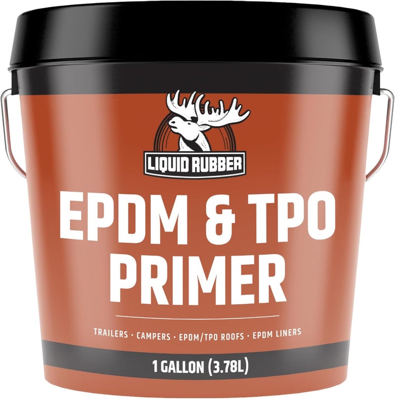 Liquid Rubber EPDM and TPO Primer – High-Performance Basecoat for RV, Camper and Trailer Roof Protection, 1 Gallon - Image 1