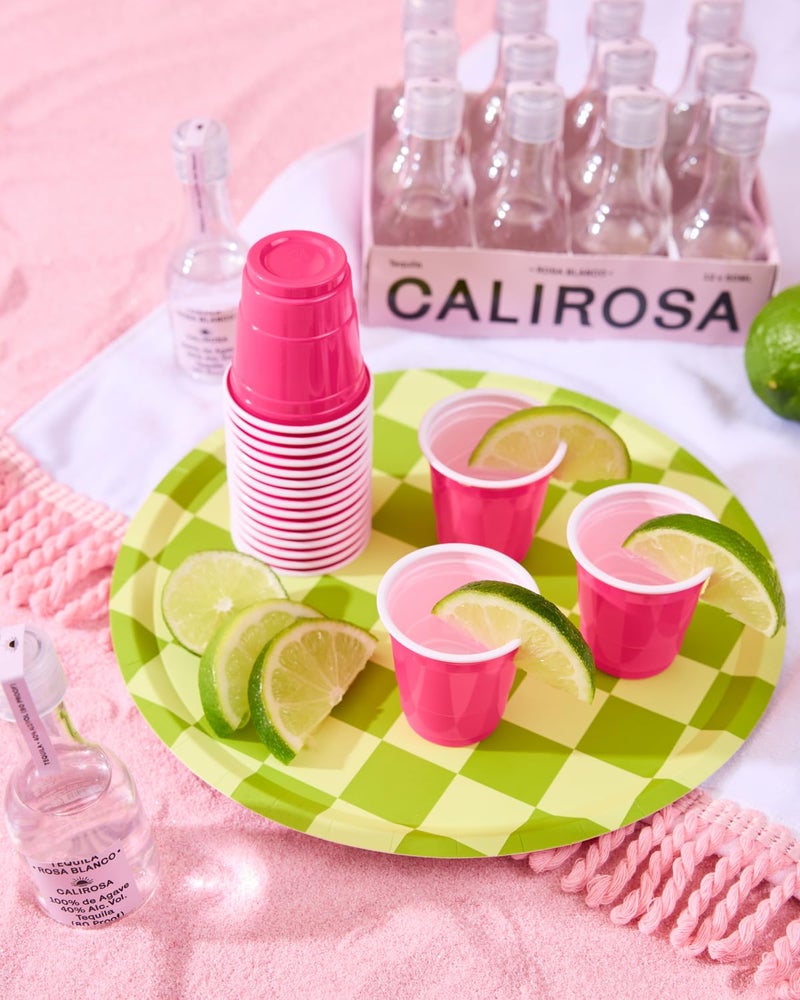 xo, Fetti Party Decorations Hot Pink Plastic Shot Glasses - 50 Disposable 2 oz Cups | Bachelorette Party Cups, Birthday Party Decorations, Party Favors, Pink Baby Shower Supplies, Cute Plastic Cups - Image 4