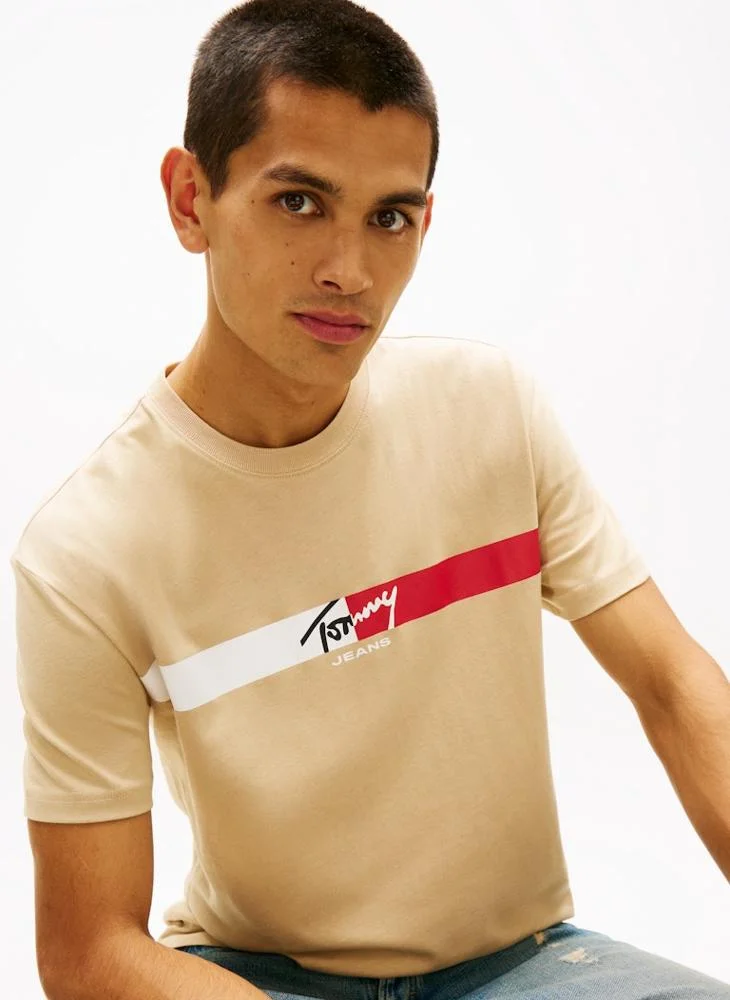 TOMMY JEANS  Signature Logo Jersey T-Shirt for Men | Best Price UAE