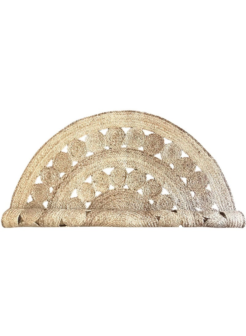 LINGWEI Natural Jute Rug Carpet Handwooven Round Jute Rug For Living Room Bedroom Natural Braided Floor Mat Rugs Seagrass Rug Carpet For Kitchen Entryway Hallway 120x120 - Image 5