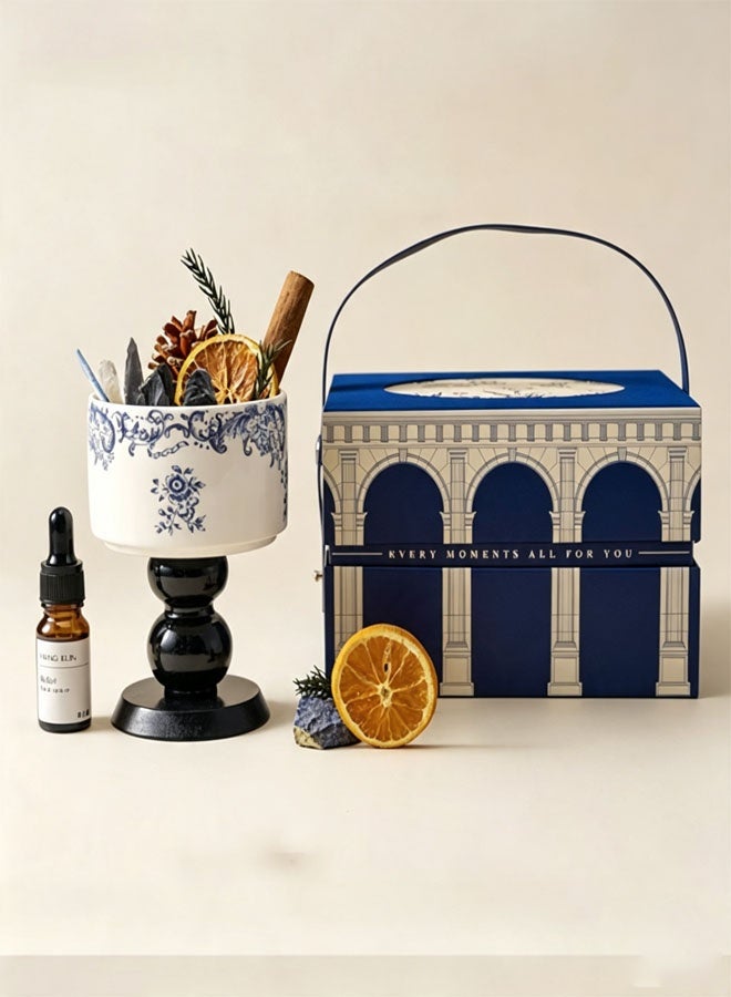 Bukela Aromatherapy Diffuser Essential Oil Set, Complete With A Ceramic Seashell Base And Essential Oils. Perfect For Use In Living Rooms, Bedrooms, And Offices, And An Excellent Gift Choice. - Image 1