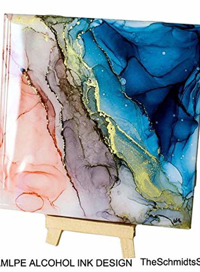Creative Hobbies 12 Pack of Glossy White Glazed Ceramic Tiles for Alcohol Ink Painting, Decorating, Arts & Crafts, 4.25 x 4.25 Inch Square, Ready-to-Paint Ceramics - Image 5