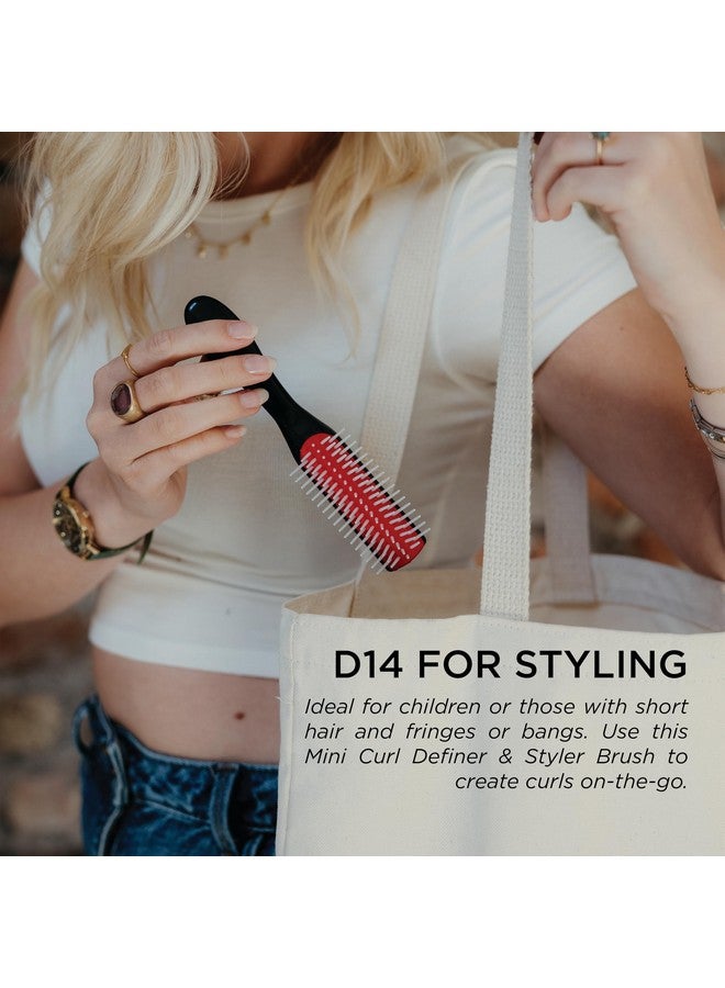 دنمان فرشاة الشعر المجعد دينمان D14 (أسود) فرشاة تصفيف الشعر بخمسة صفوف لفك التشابك وفصل وتشكيل وتحديد تجعيدات الشعر والغرة - للنساء والرجال - Image 4