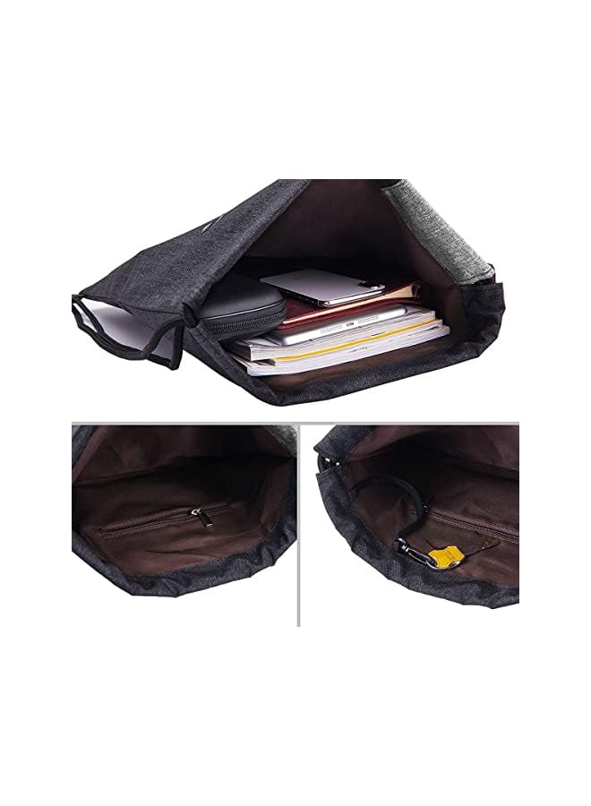 PROMASS Gym Bag Drawstring Backpack,Waterproof Gym sack PE Bag with Zipper and Mesh Pockets,Best for Outdoor Sports,Yoga,Swimming - Image 4