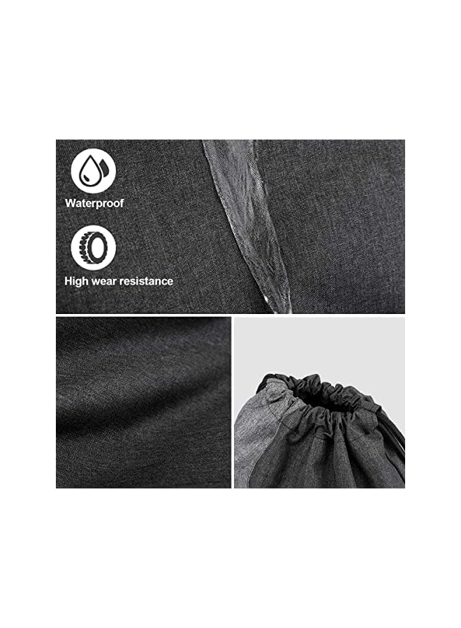 PROMASS Gym Bag Drawstring Backpack,Waterproof Gym sack PE Bag with Zipper and Mesh Pockets,Best for Outdoor Sports,Yoga,Swimming - Image 3