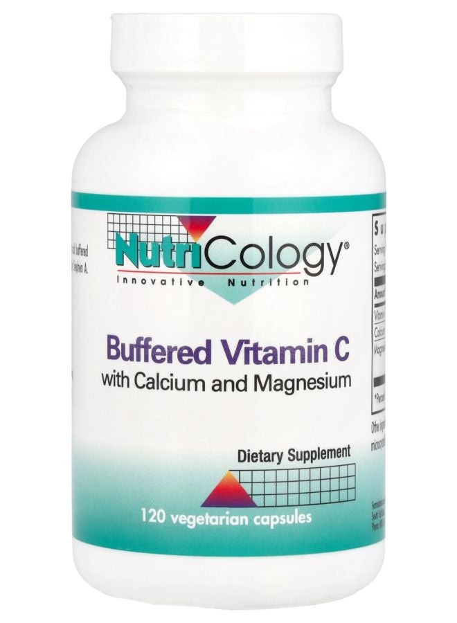 Nutricology Buffered Vitamin C with Calcium and Magnesium 120 Vegetarian Capsules 