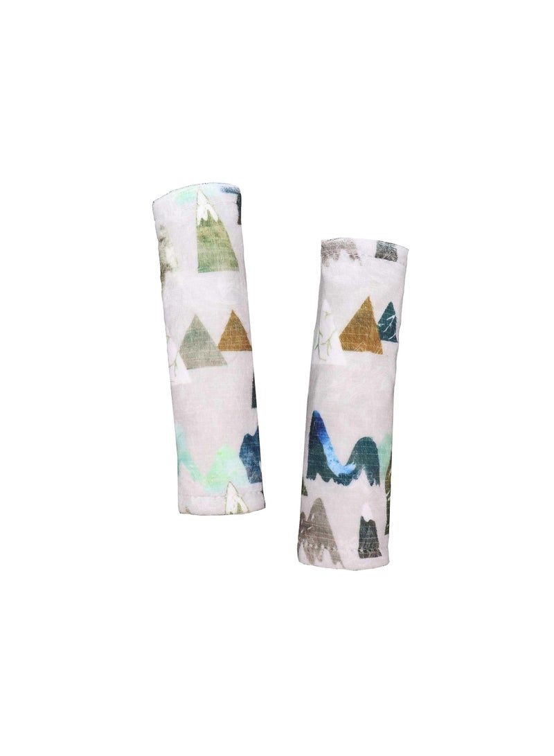 KASTWAVE Car Seat Belt Covers for Boys and Girls, Soft Car Seat Neck Cover, Car Seat Straps Shoulder Pads for All Car Seats, Stroller, Pushcar (White) - Image 1