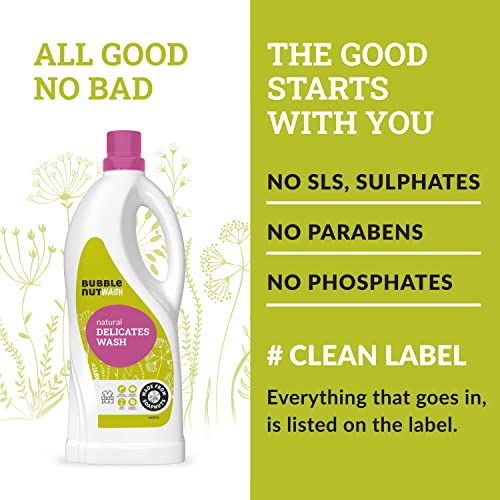BubbleNut Wash Delicates Wash Liquid (1.8 Lits) Saree Shampoo, Silk Saree Washing, Woolen Winter Clothes, Liquid Wash,Chiffon, Lingerie, Natural, Organic Detergent for Delicate Undergarments - Image 4