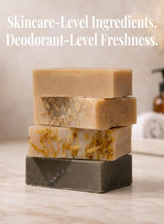 Amallow Premium Goat Milk Soap Bars - For Dry Skin, Gentle, Organic & Soothing - Made with Real Goat Milk - Large 5 OZ (Pack of 4 - (Oats and Honey - Image 3