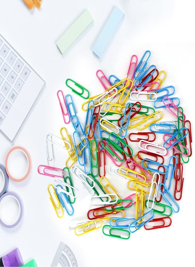 AnutriON Paper Clips, 180 Pack Medium Size Paperclips 1.3 Inch (33mm) Assorted Colored Coated Paper Clips Great for Office School Document Organizing - Image 5