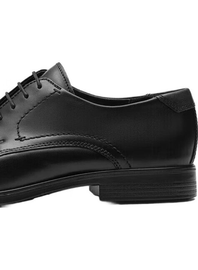 Ecco Derby Shoes, Cowhide Light Luxury Business Formal Leather Shoes For Men, Menben 621634, Black/Magnet Gray, Size 42 - Image 3