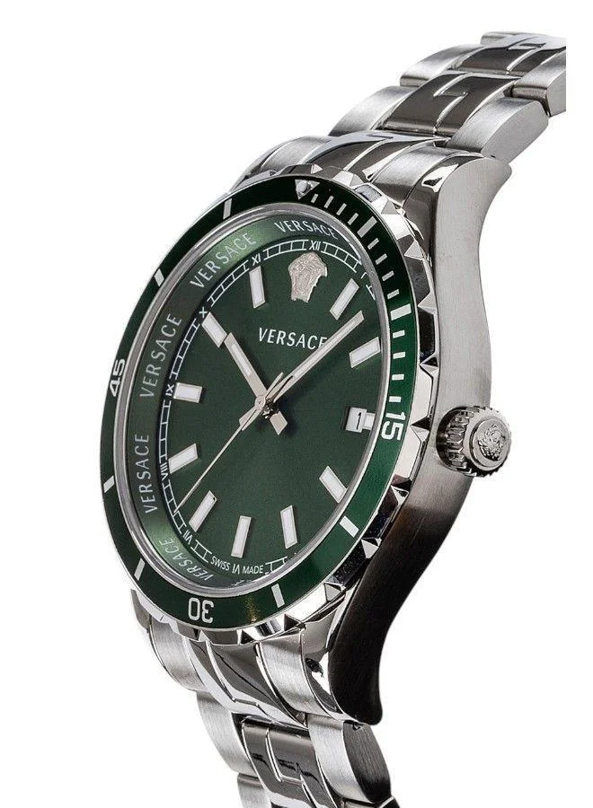 VERSACE Hellenyium Gent 3 Green Dial Watch