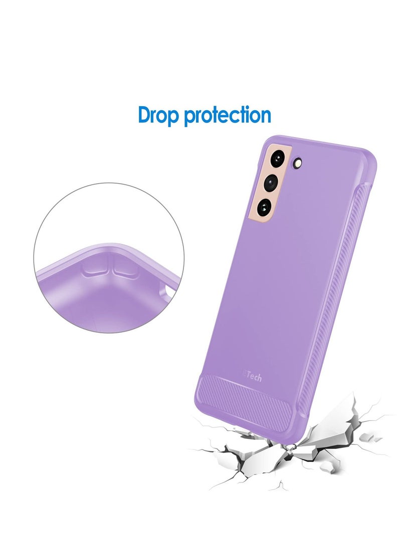 جي تيك جراب نحيف مناسب لهاتف Galaxy S21 5G غطاء هاتف رفيع مع امتصاص الصدمات وتصميم من ألياف الكربون - Image 2