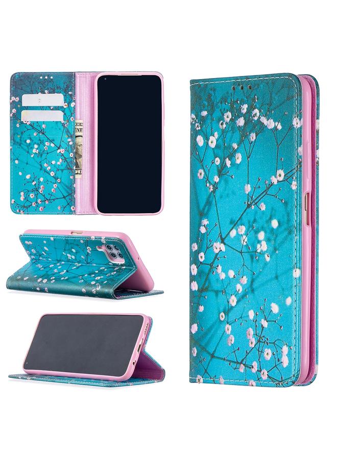 Zaboon Case For Huawei P40 Lite Colored Drawing Pattern Invisible Magnetic Horizontal Flip PU Leather Case with Holder & Card Slots & Wallet - Image 1