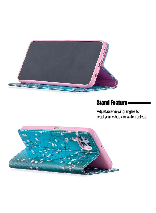 Zaboon Case For Huawei P40 Lite Colored Drawing Pattern Invisible Magnetic Horizontal Flip PU Leather Case with Holder & Card Slots & Wallet - Image 4