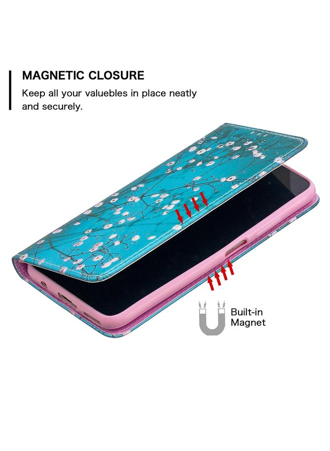 Zaboon Case For Huawei P40 Lite Colored Drawing Pattern Invisible Magnetic Horizontal Flip PU Leather Case with Holder & Card Slots & Wallet - Image 5