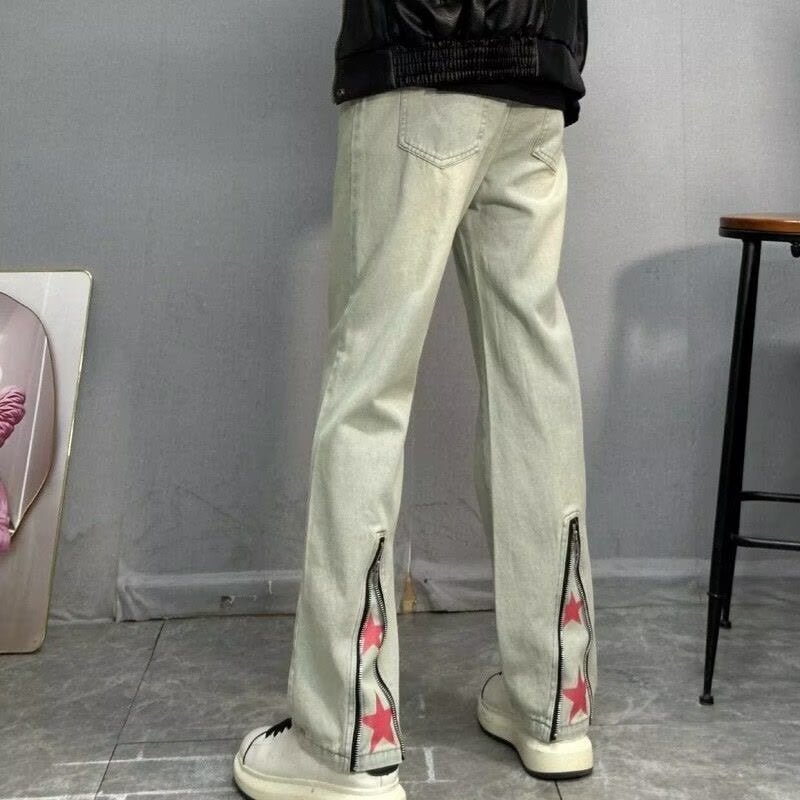 Unisex Classic Denim Jeans Loose Fit Daily Outdoor Wear - Image 2