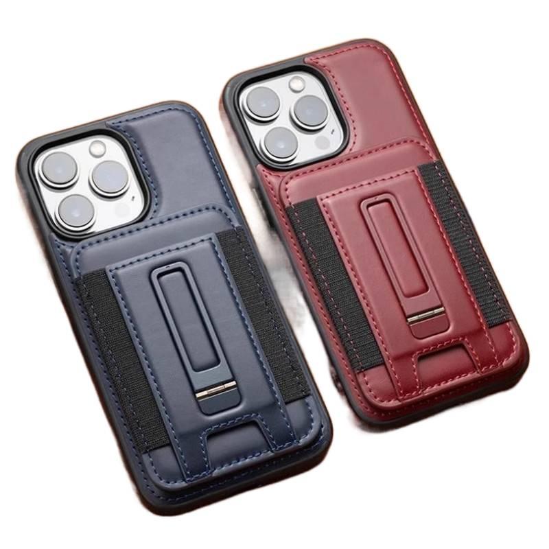 Protective Case | Shockproof Cover for iPhone 16 / 16 Plus / 16 Pro / 16 Pro Max | Leather Texture | Card Holder | Drop Protection - Image 2