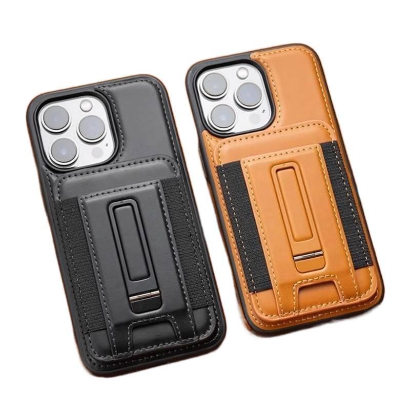 Protective Case | Shockproof Cover for iPhone 16 / 16 Plus / 16 Pro / 16 Pro Max | Leather Texture | Card Holder | Drop Protection - Image 3