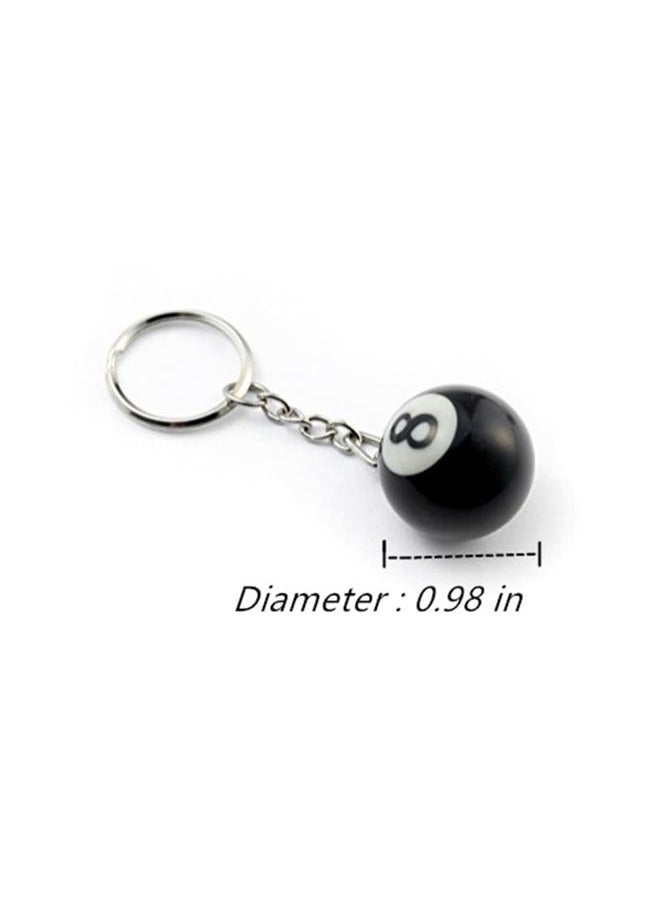 BeeSpring 8 Ball Keychain Creative Key Chain Diameter 0.98 In - Image 2