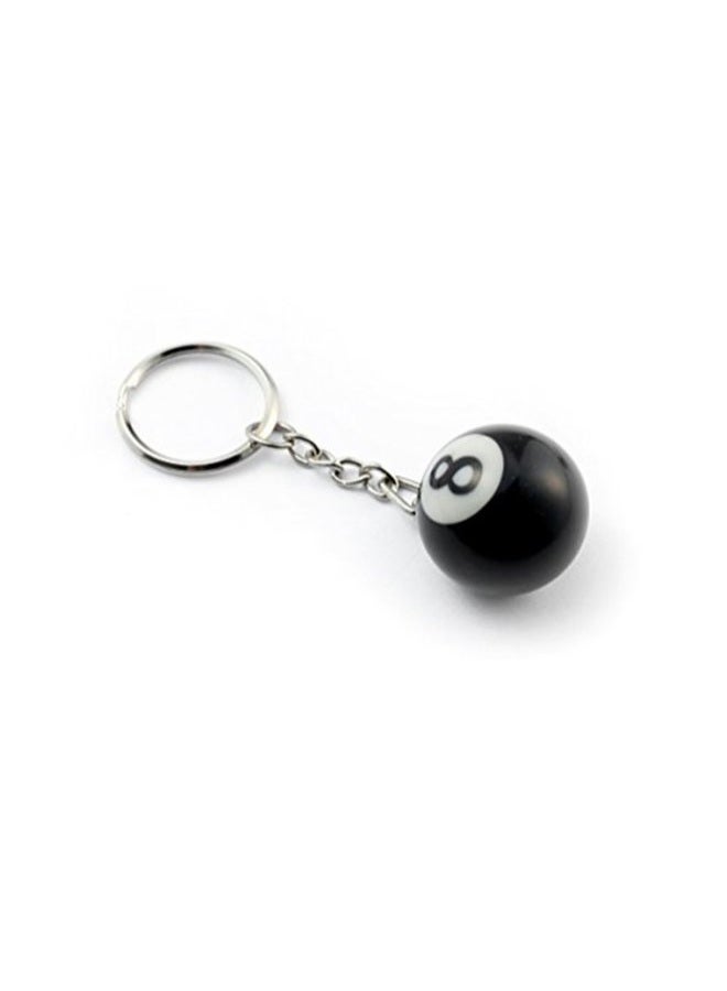 BeeSpring 8 Ball Keychain Creative Key Chain Diameter 0.98 In - Image 1