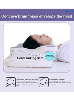 Eworld Butterfly Shape Cervical Pillow With 3D Eye Mask, for Shoulder and Neck Pain Relief - Memory Foam Neck Pillow with Ergonomic Orthopedic Design for Side, Back, and Stomach Sleeping, Grey  - Image 5