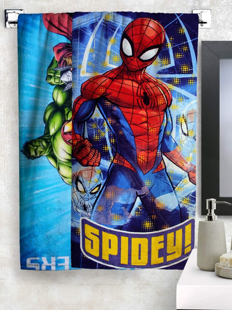 Athom Trendz Athom Living Marvel Avengers and Spiderman Kids Bath Towel Pack of 2 - Image 1