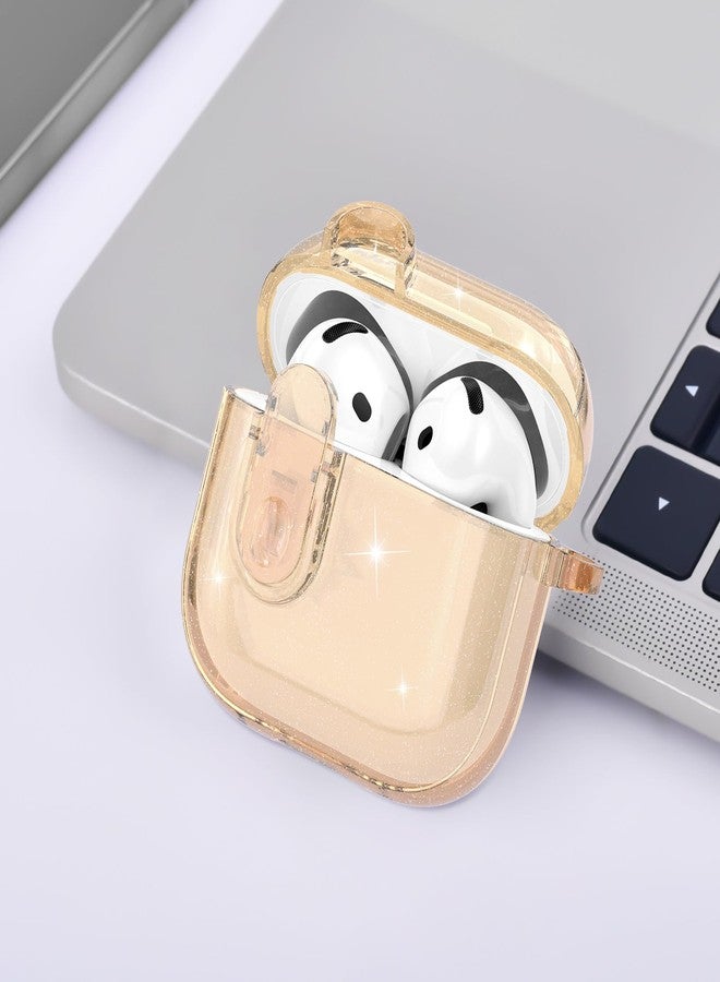 VISOOM (with Safety Lock) VISOOM 2025 Clear Cases For Airpods iPods 4 Case Cover Women, Bling Airpod iPod 4 Case Soft 4th Gen Air Pods iPods Cases With Keychain for Apple Headphones Airpods4 Generation-Khaki - Image 4