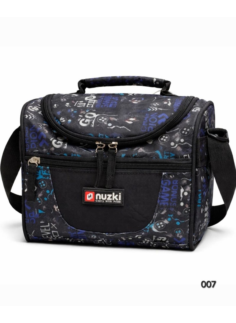 Nuzki Kids Insulated Lunch bag, Cooler Bag Travel Lunch Tote Bags With Adjustable Strap For School Children Student - Image 1