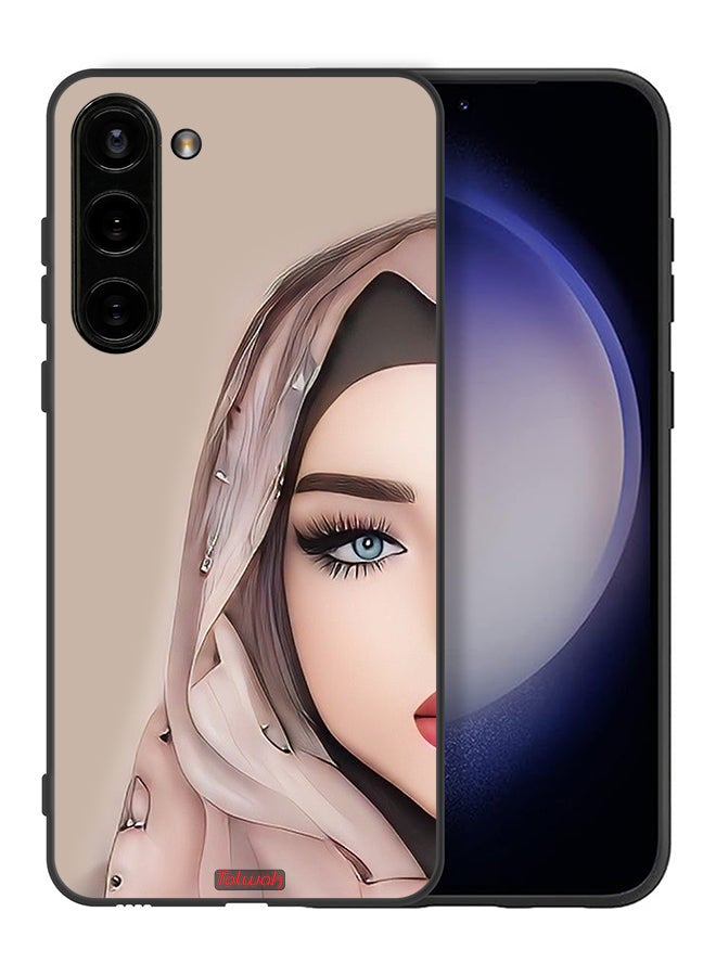 Tolwak Samsung Galaxy S23 5G Protective Case Cover Half Face Girl Art - Image 2
