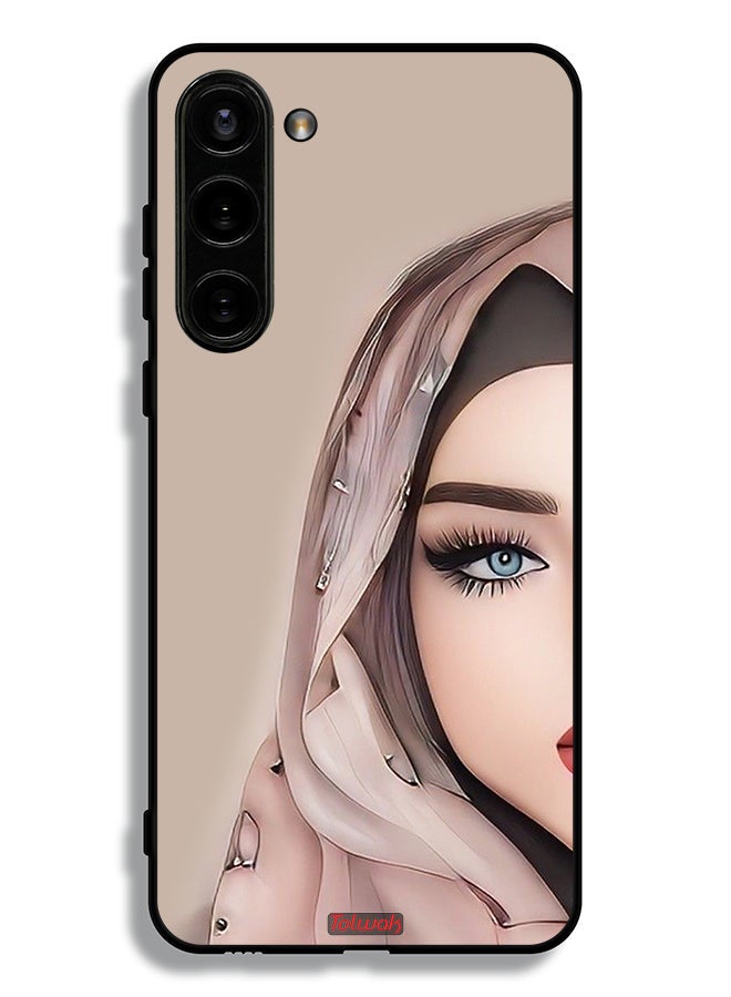 Tolwak Samsung Galaxy S23 5G Protective Case Cover Half Face Girl Art - Image 3