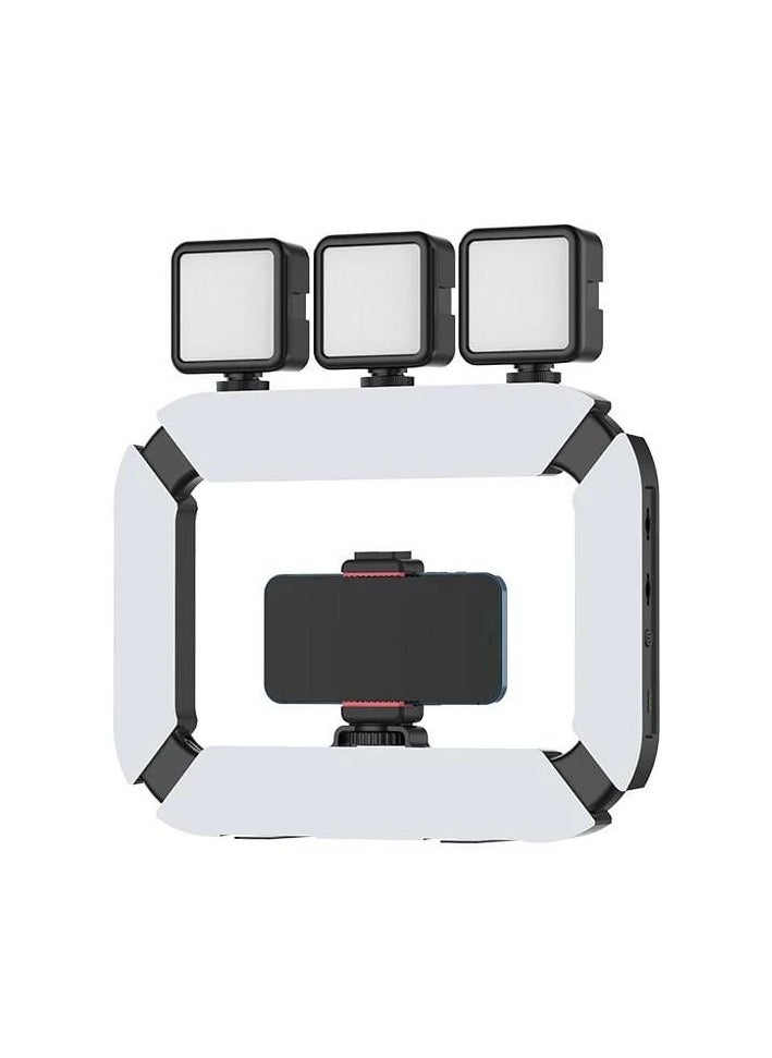 Ulanzi - ULANZI U200 Ring Light Smartphone Video Rig with Phone Holder & Built-in 8000mAh Power Bank for Selfie Light, Makeup, Vlogging, Filmmaking Live Steam Tiktok YouTube Video Recording - Image 1