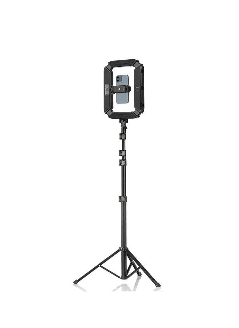 Ulanzi - ULANZI U200 Ring Light Smartphone Video Rig with Phone Holder & Built-in 8000mAh Power Bank for Selfie Light, Makeup, Vlogging, Filmmaking Live Steam Tiktok YouTube Video Recording - Image 1