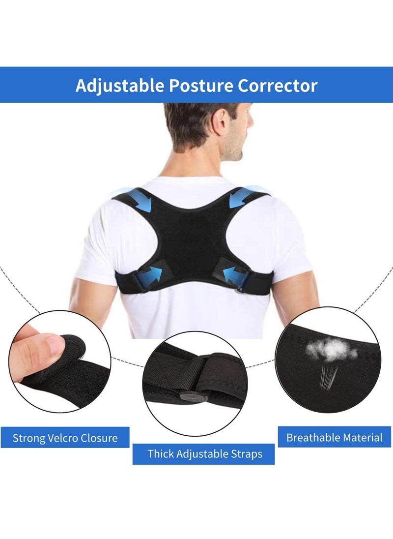 CAMPANAS Posture Corrector for Women and Men, Back Brace, Shoulder Brace, Posture Corrector for Neck and Back Pain Relief, Adjustable Back Support, Back Brace for Posture  - Image 2